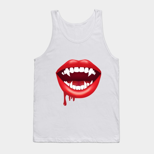 Vampire teeth Tank Top by Mananya